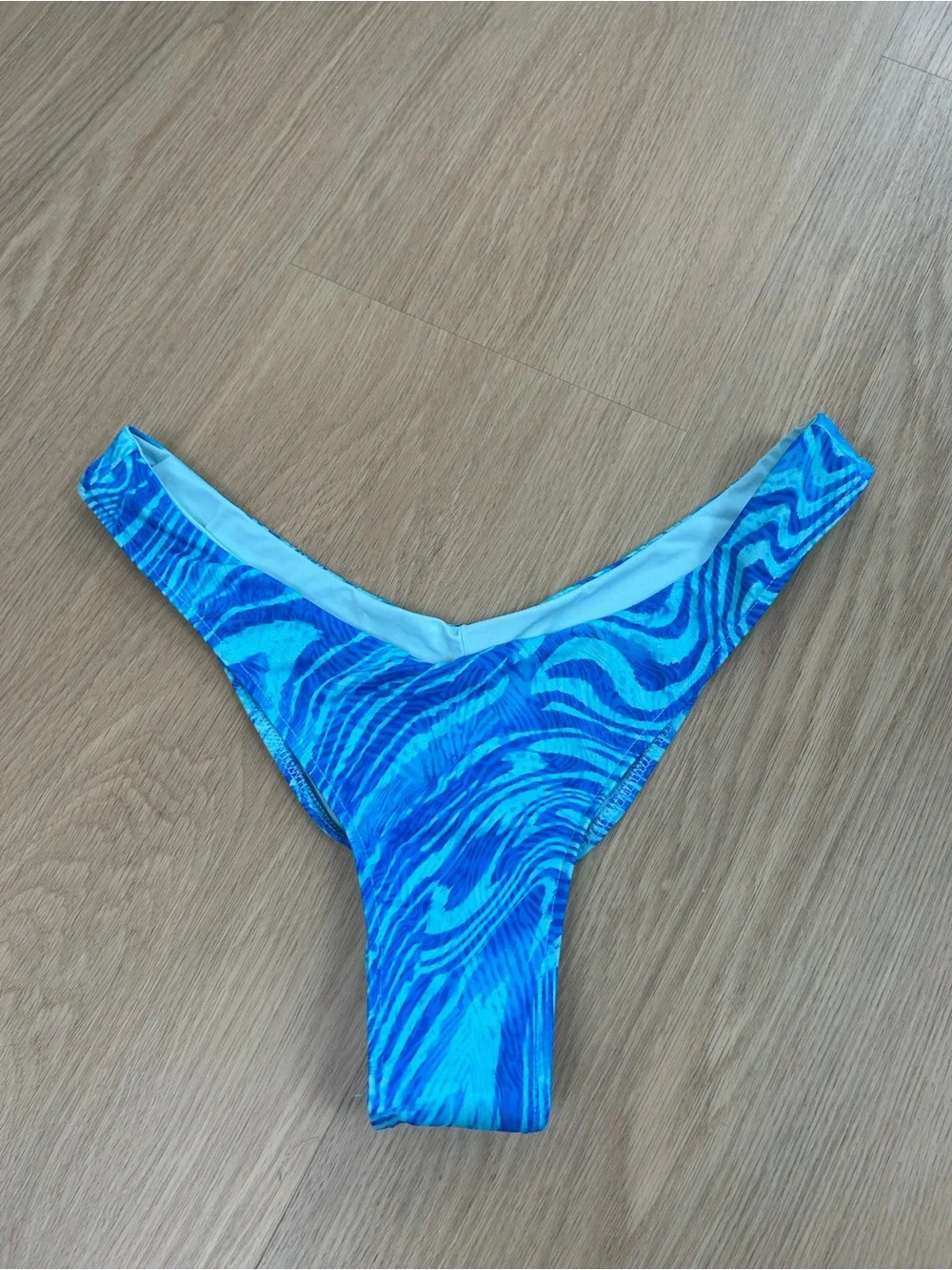 Frankies Bikinis Katarina Cheeky Bikini Bottom in Electric Blue XL